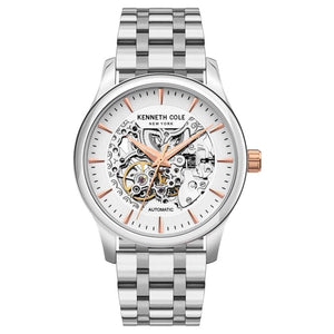 Kenneth Cole Automatic Watch Skeleton White Dial 10027198A