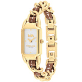 Coach Cadie Saddle Leather Chain Link Bracelet Ladies Watch 14504282