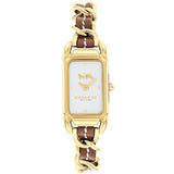 Coach Cadie Saddle Leather Chain Link Bracelet Ladies Watch 14504282