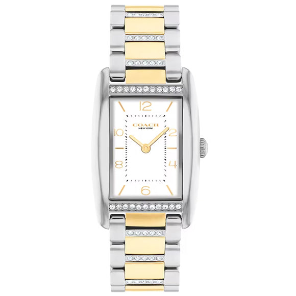 Coach Reese Two Tone Rectangular Bracelet Strap Ladies Watch 14504318