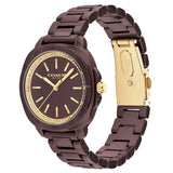 Coach Kitt Burgundy Ceramic Bracelet Ladies Watch 14504403