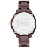 Coach Kitt Burgundy Ceramic Bracelet Ladies Watch 14504403