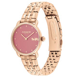 Coach Elliot Rose Gold Tone Watch with Pink Dial 14504444