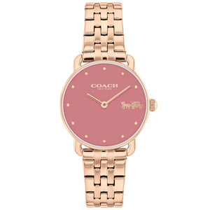 Coach Elliot Rose Gold Tone Watch with Pink Dial 14504444