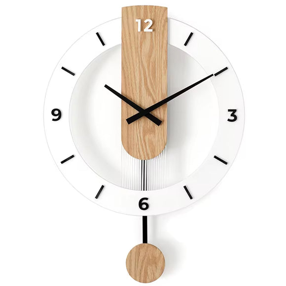 Modern Nordic Design Wall Clock with pendulum