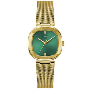 Guess Eve Gold Tone Mesh Bracelet Strap Ladies Watch GW0768L2