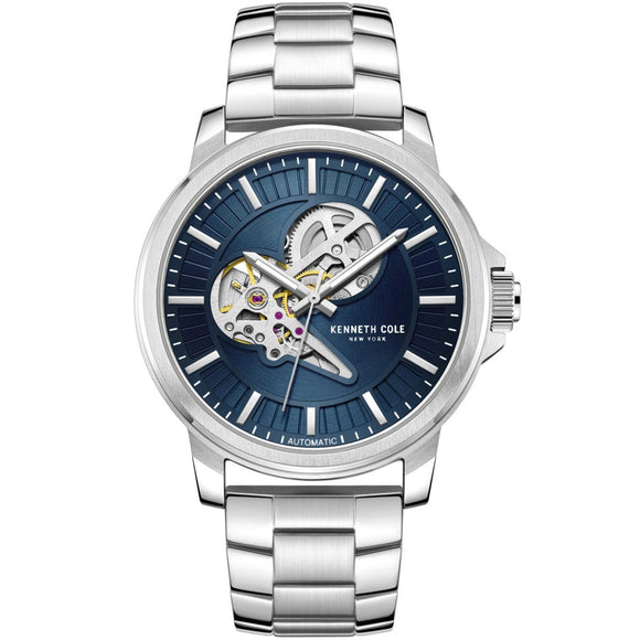 Kenneth Cole Automatic Watch Skeleton Blue Dial KCWGL2217002