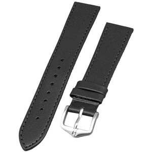 Hirsch Umbria Untextured Leather Watch Strap, Matching Stitching - Watch it! Pte Ltd